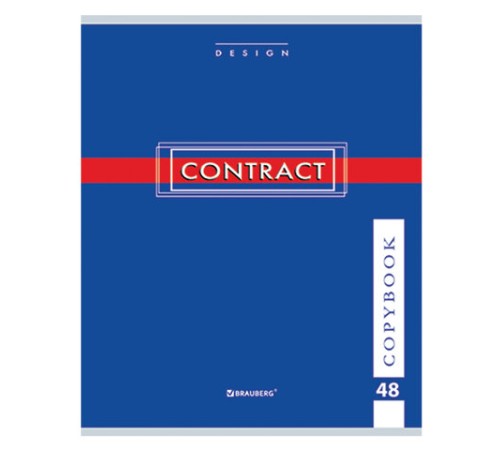 Тетрадь А5, 48 л., BRAUBERG скоба, клетка, обложка картон, 