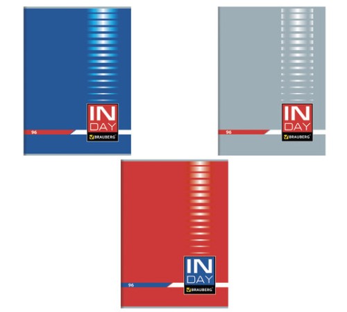 Тетрадь А4, 96 л., BRAUBERG скоба, клетка, обложка картон, 