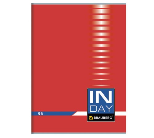 Тетрадь А4, 96 л., BRAUBERG скоба, клетка, обложка картон, 