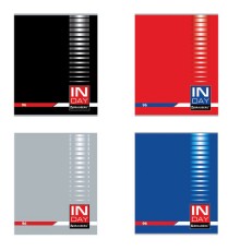 Тетрадь А5, 96 л., BRAUBERG, скоба, клетка, обложка картон, 