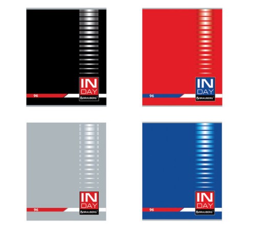 Тетрадь А5, 96 л., BRAUBERG, скоба, клетка, обложка картон, 