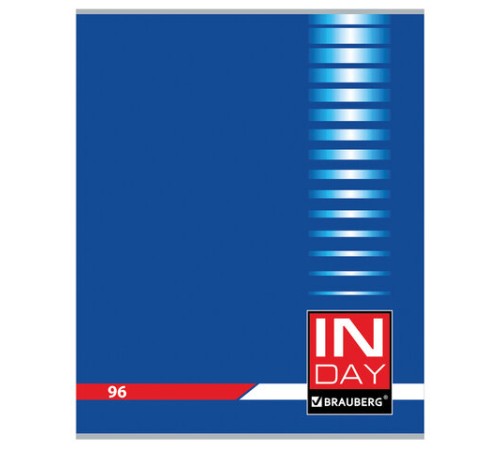 Тетрадь А5, 96 л., BRAUBERG, скоба, клетка, обложка картон, 