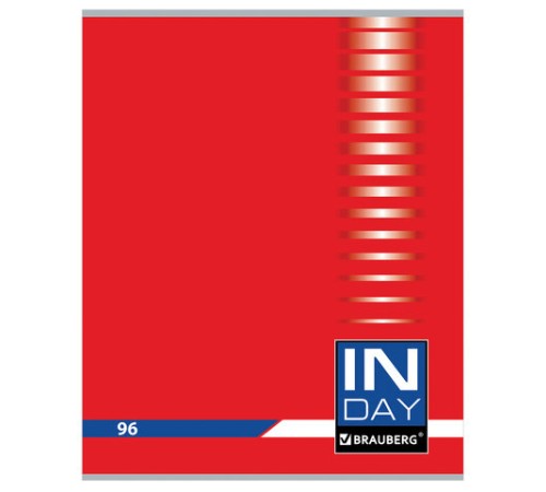 Тетрадь А5, 96 л., BRAUBERG, скоба, клетка, обложка картон, 