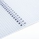 Тетрадь А5, 96 л., BRAUBERG, гребень, клетка, обложка картон, 