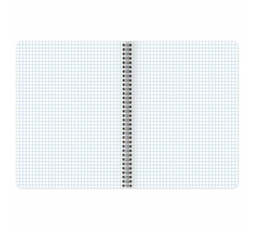 Тетрадь А5, 96 л., BRAUBERG, гребень, клетка, обложка картон, 