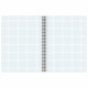Тетрадь А5, 96 л., BRAUBERG, гребень, клетка, обложка картон, 