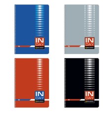 Тетрадь А4, 96 л., BRAUBERG, гребень, клетка, обложка картон, 