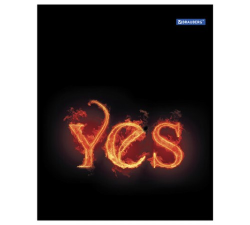 Тетрадь А5, 48 л., BRAUBERG, скоба, клетка, обложка картон, ОГОНЬ, 401289