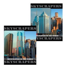 Тетрадь А5, 96 л., BRAUBERG, скоба, клетка, обложка картон, ГОРОДА, 401293