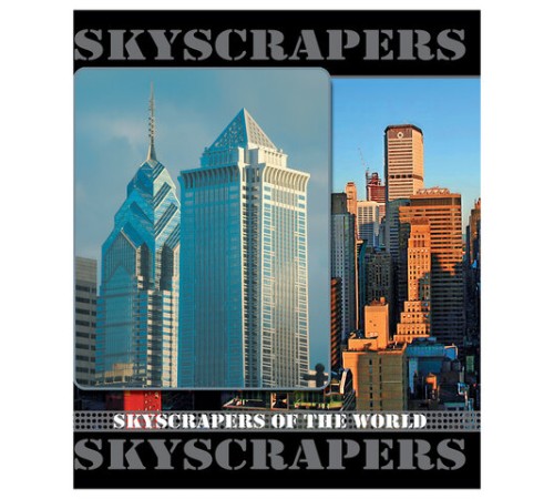 Тетрадь А5, 96 л., BRAUBERG, скоба, клетка, обложка картон, ГОРОДА, 401293