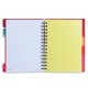 Тетрадь-блокнот 120 л., A5, 170x215 мм, BRAUBERG, линия, гребень, обложка пластиковая, 4 разделителя, 