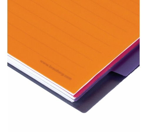 Тетрадь-блокнот 120 л., A5, 170x215 мм, BRAUBERG, линия, гребень, обложка пластиковая, 4 разделителя, 