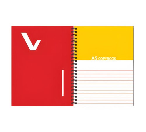 Тетрадь-блокнот 80 л., А5, 160х207 мм, BRAUBERG, клетка, гребень, обложка пластиковая, 1 разделитель, 