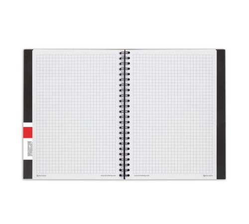 Тетрадь-блокнот 80 л., А5, 160х207 мм, BRAUBERG, клетка, гребень, обложка пластиковая, 1 разделитель, 