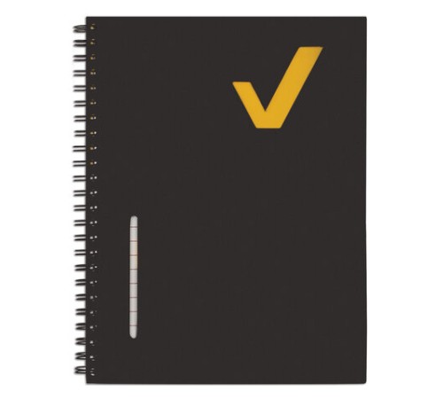 Тетрадь-блокнот 80 л., А5, 160х207 мм, BRAUBERG, клетка, гребень, обложка пластиковая, 1 разделитель, 