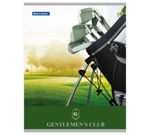 Тетрадь А5, 48 л., BRAUBERG скоба, клетка, обложка картон, КЛУБ ДЖЕНТЕЛЬМЕНОВ, 401835