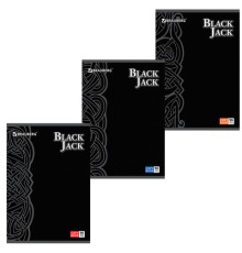 Тетрадь А4, 96 л., BRAUBERG скоба, клетка, выборочный лак, БЛЭК ДЖЭК, 401853