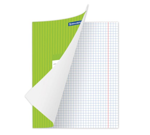 Тетрадь 18 л. BRAUBERG, клетка, обложка картон, ПОЛОСКИ ОДНОТОННЫЕ, 401856