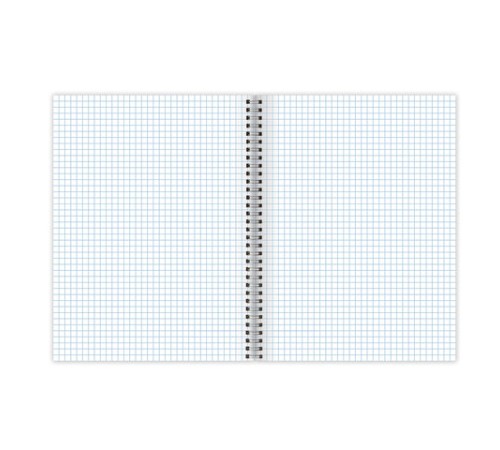 Тетрадь А5, 48 л., BRAUBERG, гребень, клетка, обложка картон, ОДНОТОННАЯ, 401871