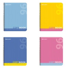 Тетрадь А5, 96 л., BRAUBERG, гребень, клетка, обложка картон, ОДИН ЦВЕТ, 401878