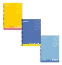 Тетрадь А4, 96 листов, BRAUBERG, гребень, клетка, обложка картон, ОДИН ЦВЕТ, 401882