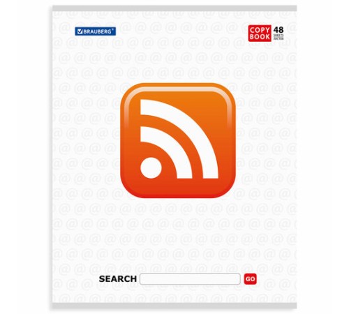 Тетрадь А5, 48 л., BRAUBERG, скоба, линия, обложка картон, В СЕТИ, 401898