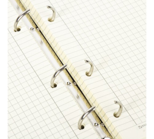 Тетрадь на кольцах А5 (180х220 мм), 120 листов, под кожу, клетка, BRAUBERG 