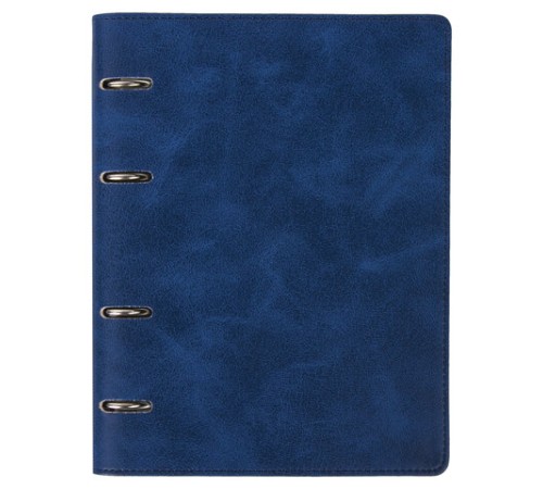 Тетрадь на кольцах А5 (180х220 мм), 120 листов, под кожу, клетка, BRAUBERG 