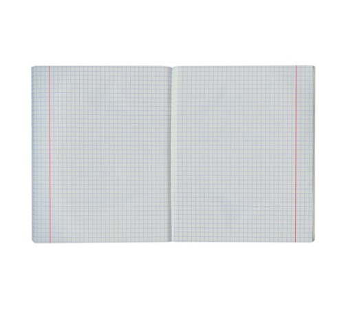 Тетрадь бумвинил А5, 96 л., скоба, офсет №2 ЭКОНОМ, клетка, с полями, STAFF, СИНИЙ, 402019