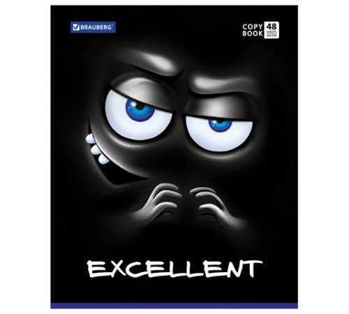 Тетрадь А5, 48 л., BRAUBERG, скоба, клетка, обложка картон, МОРДАШКА, 402045