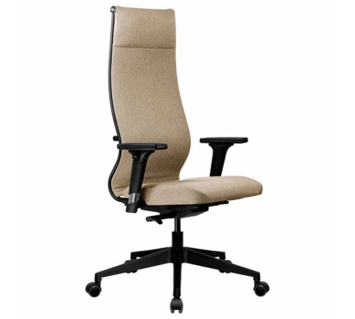 Кресло МЕТТА "ErgoLife" 10 B1-162D, пластик, синхромеханизм, 2D-подлокотники, ткань, бежевое