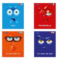 Тетрадь А5, 96 л., BRAUBERG, скоба, клетка, обложка картон, МОРДАШКА, 402054