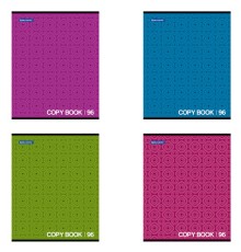 Тетрадь А5, 96 л., BRAUBERG, скоба, клетка, обложка картон, МОНОХРОМ 2, 402055