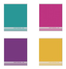 Тетрадь А5, 48 л., STAFF, скоба, клетка, офсет №2 ЭКОНОМ, обложка картон, ОДНОТОННАЯ, 402322