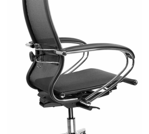 Кресло МЕТТА "ErgoLife" 10 B1-104K, хром, синхромеханизм, прочная сетка, черное