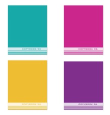 Тетрадь А5, 96 л., STAFF, скоба, клетка, офсет №2 ЭКОНОМ, обложка картон, ОДНОТОННАЯ, 402324