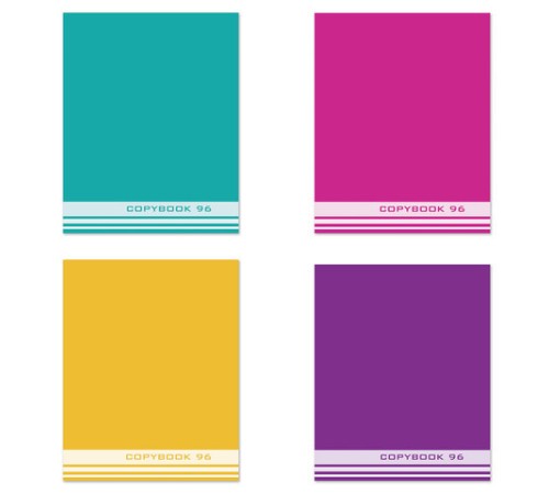 Тетрадь А5, 96 л., STAFF, скоба, клетка, офсет №2 ЭКОНОМ, обложка картон, ОДНОТОННАЯ, 402324