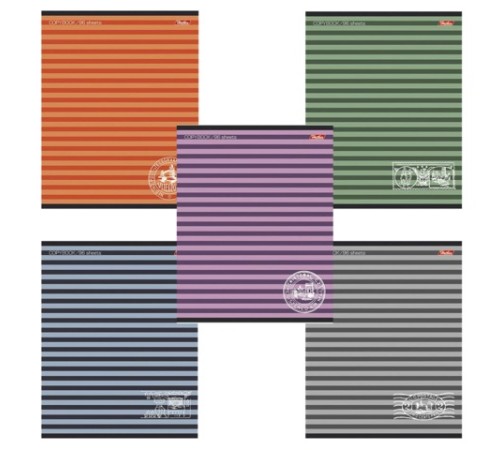 Тетрадь А5, 96 л., HATBER, скоба, линия, обложка картон, 