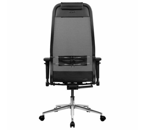 Кресло МЕТТА "ErgoLife" 10 B1-104D, хром, синхромеханизм, 2D-подлокотники, прочная сетка, черное
