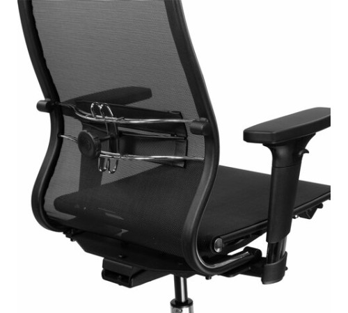 Кресло МЕТТА "ErgoLife" 10 B1-104D, хром, синхромеханизм, 2D-подлокотники, прочная сетка, черное
