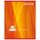 Тетрадь А5, 48 л., STAFF, скоба, клетка, офсет №2 ЭКОНОМ, обложка картон, 