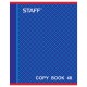 Тетрадь А5, 48 л., STAFF, скоба, клетка, офсет №2 ЭКОНОМ, обложка картон, 