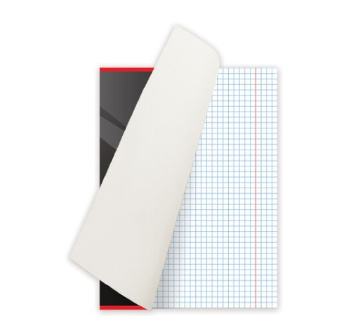 Тетрадь А5, 48 л., ОФИСМАГ, скоба, клетка, обложка картон, ДЕЛОВАЯ, 402789