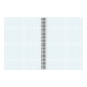 Тетрадь А5, 96 л., ОФИСМАГ, гребень, клетка, обложка картон, МОНОХРОМ, 402797