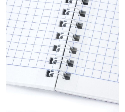 Тетрадь А5, 96 л., ОФИСМАГ, гребень, клетка, обложка картон, МОНОХРОМ, 402797