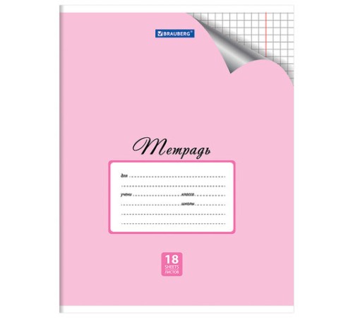 Тетрадь 18 л. BRAUBERG 