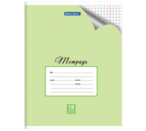 Тетрадь 18 л. BRAUBERG 