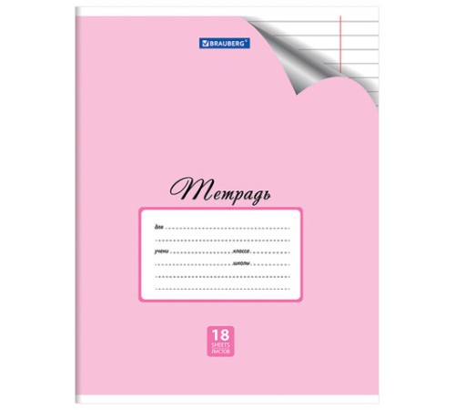 Тетрадь 18 л. BRAUBERG 