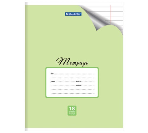 Тетрадь 18 л. BRAUBERG 