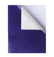 Тетрадь бумвинил, А5, 48 л., скоба, офсет №1, клетка, с полями, Синий, HATBER, 012838, 48Т5бвВ1